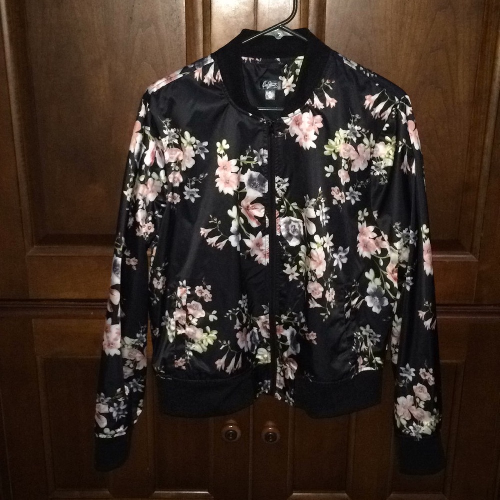 Floral City streets thin Bomber jacket